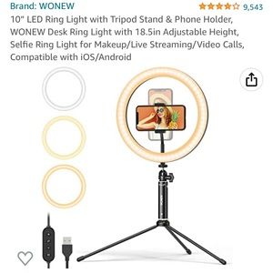 RING LIGHT (Selfie light) with tripod stand